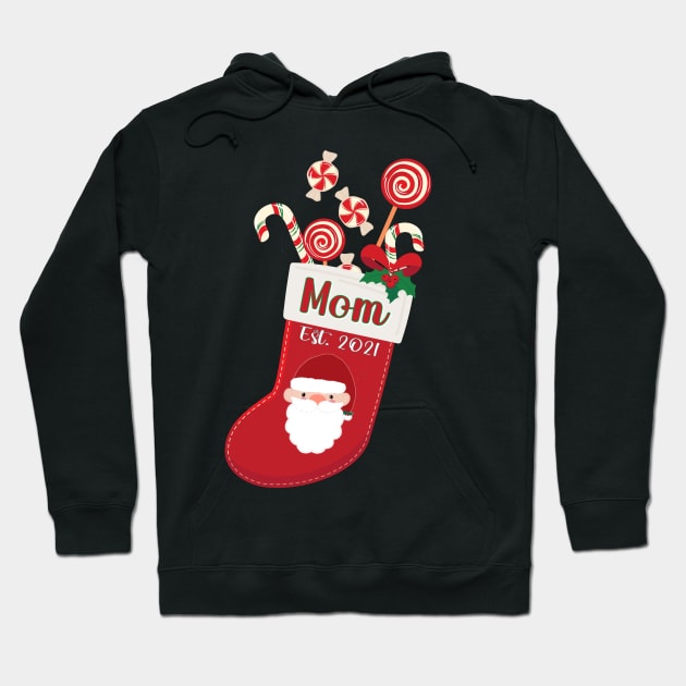 FIRST CHRISTMAS AS A MOM QUOTE DESIGN MAKES A CUTE SHIRT, MUG, GREETING CARD Hoodie by KathyNoNoise